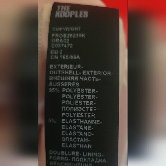 THE KOOPLES Tailored Sleeveless Orange Blazer Dress. NWT MSRP $475 US M - Picture 12 of 13